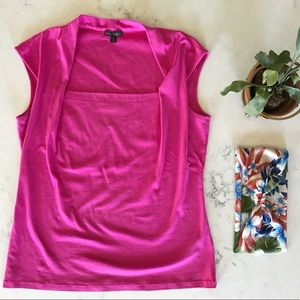 EUC Lafayette 148 Pink Cotton stretch top sz L